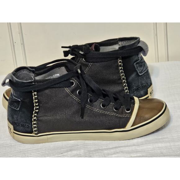 Sorel Sentry coated canvas water resistant cap toe sneaker womens 8 shoes - Picture 5 of 9